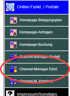 Menü Online-Funktionen