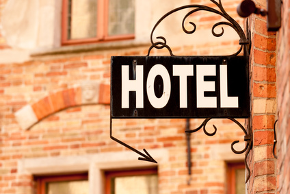 Schild des Hotels